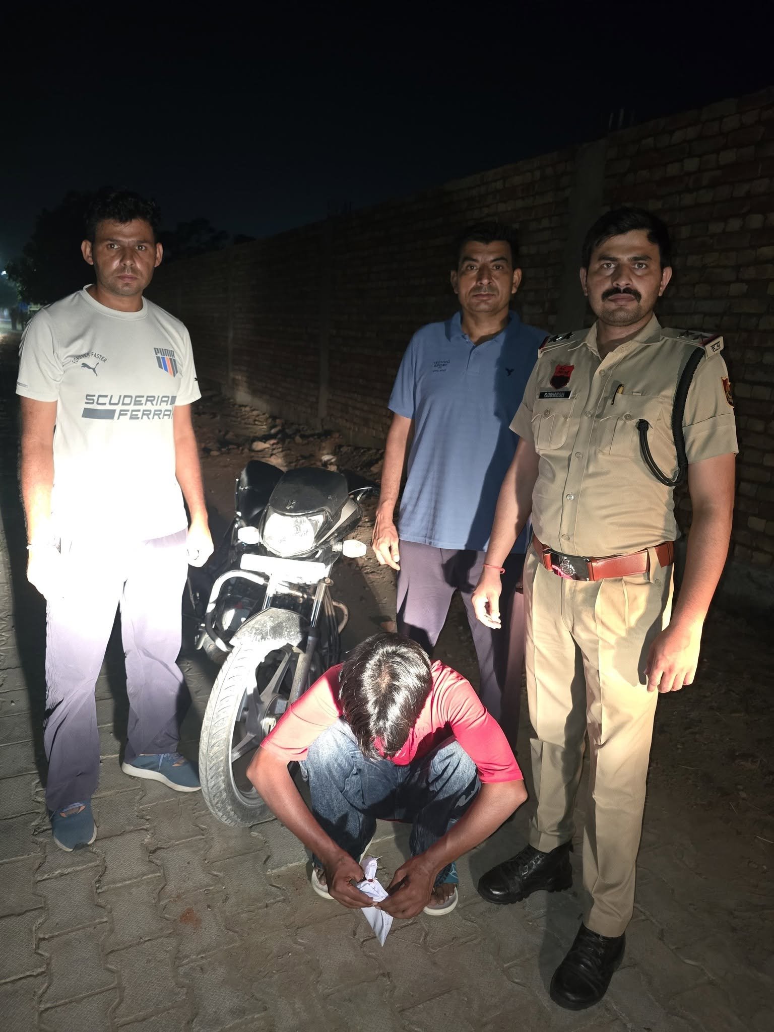 Motorcyclist apprehended in Sirsa with 14 grams and 160 milligrams of heroin.