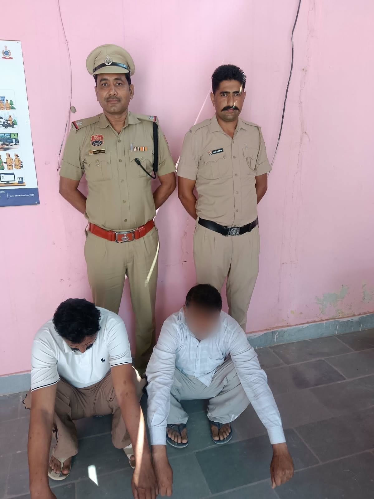 Two accused arrested in kidnapping and assault case; weapon used in the crime recovered.