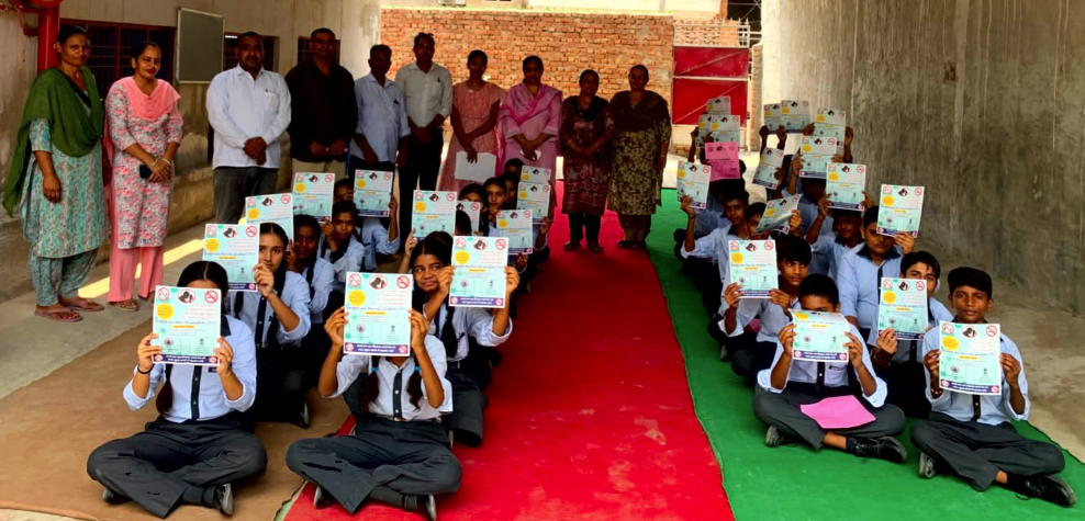 Students in Sirsa's Khairpur were made aware of the adverse effects of drug abuse.